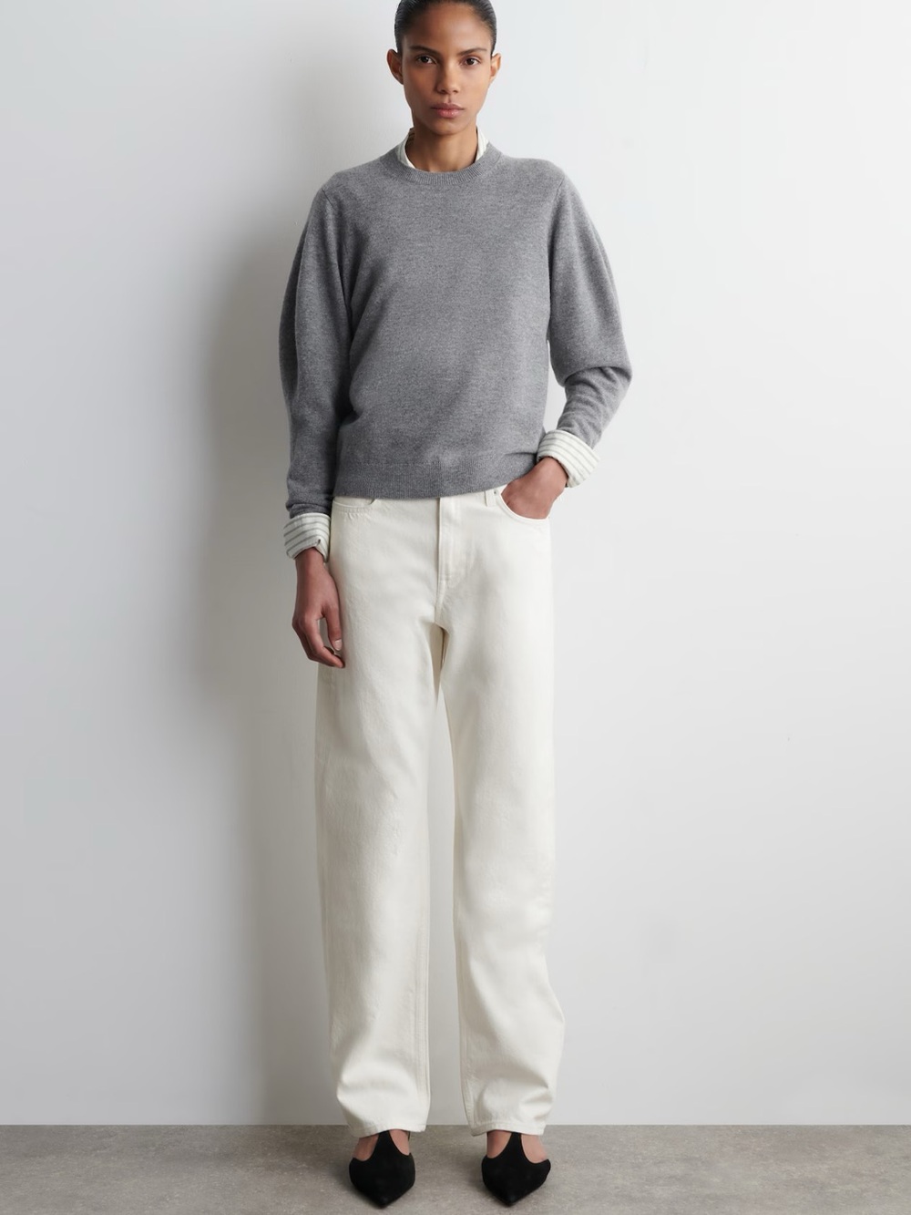 NWT (size small) COS BALLOON-SLEEVE MERINO WOOL SWEATER - Picture 2 of 9